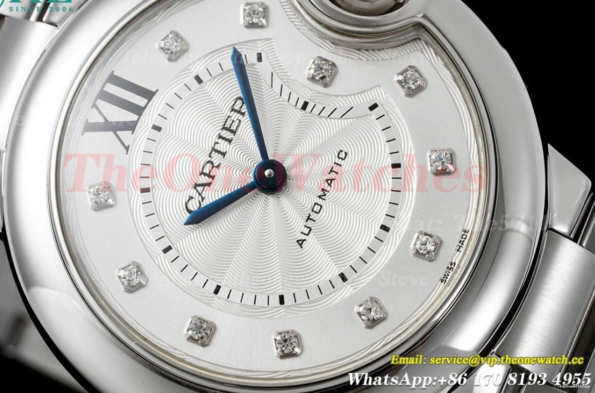 Dia 3KF SS SS Wht 36mm Ballon Bleu Cartier A076 De 0316